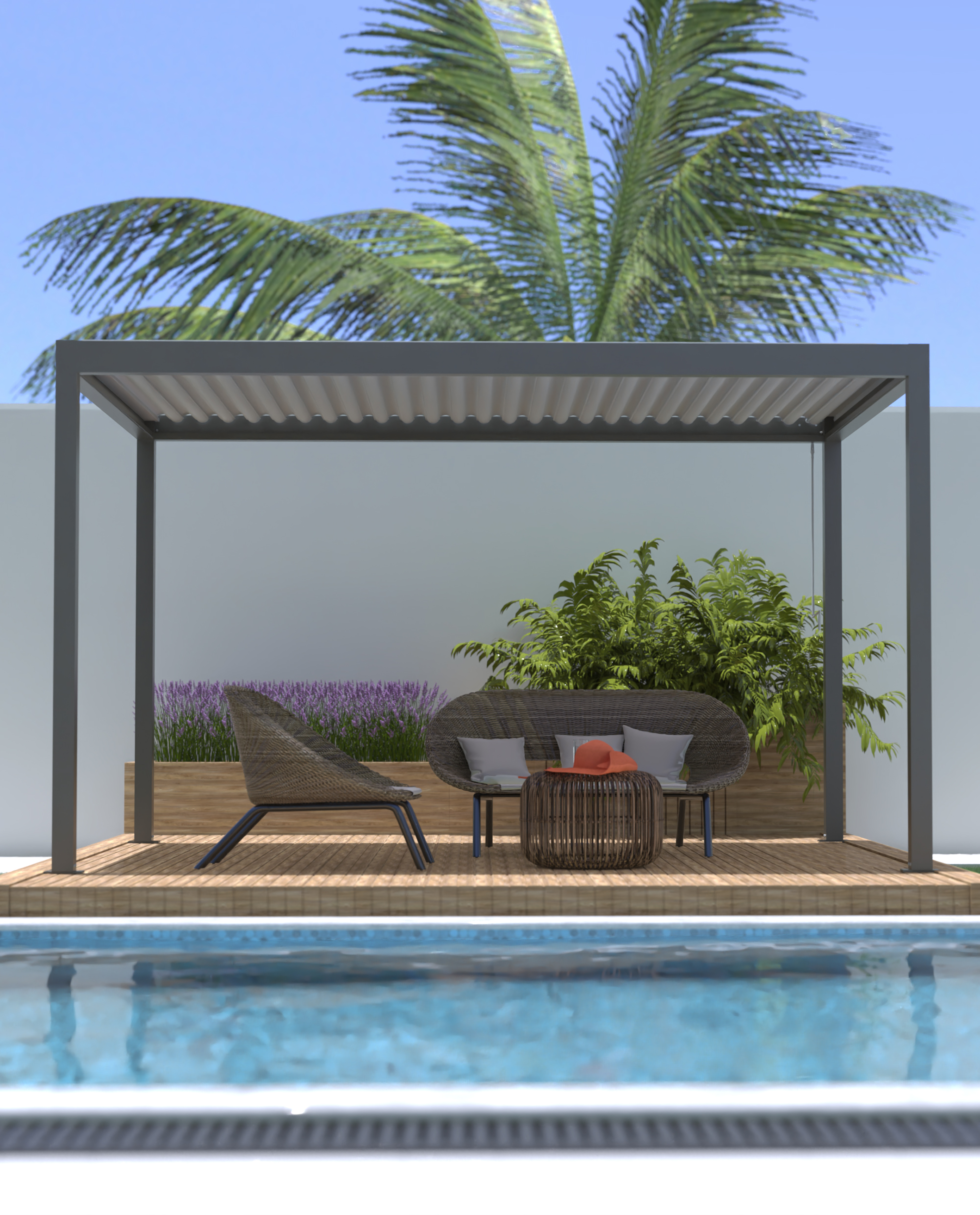 Générique Pergola Bambou 170x170x220 Cm,Maison & Jardin